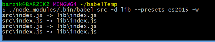 babel-CLI-watching-example
