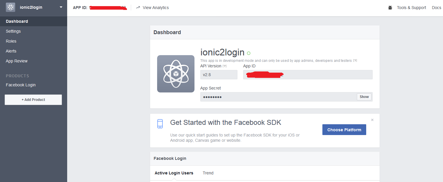 ionic 2 facebook login 5