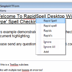 RapidSpell Desktop .NET Controls App