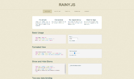 RAINY.JS Data Binding App