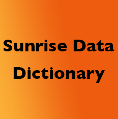 Sunrise Data Dictionary